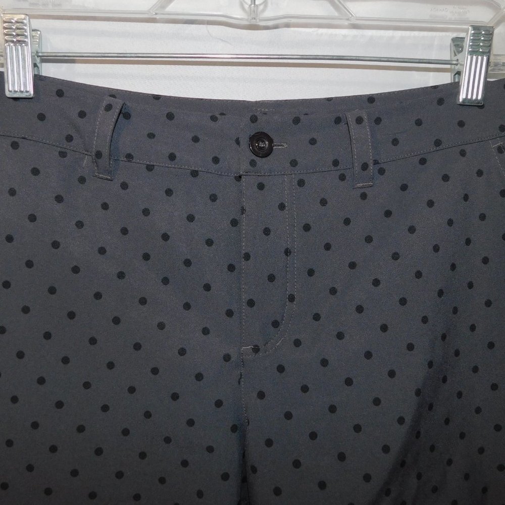 Hudson Bay Company Team Canada GOLF Shorts Gray black Polka Dot Womens 6 - Picture 2 of 9